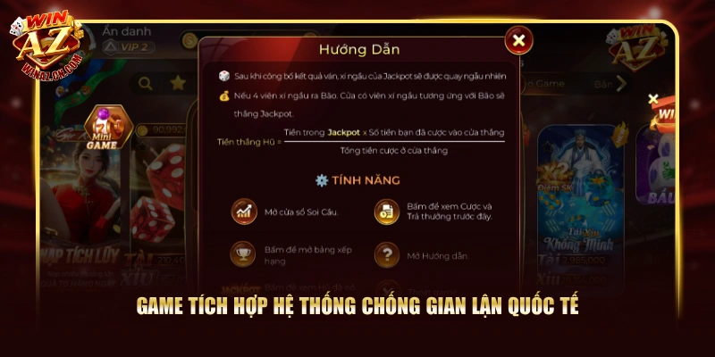 Game tích hợp hệ thống chống gian lận quốc tế