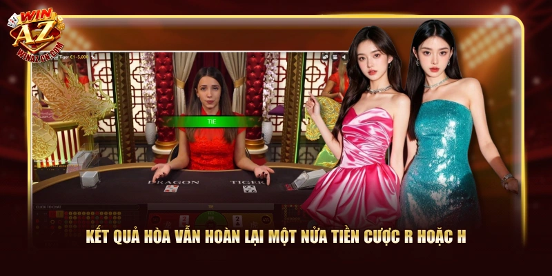 Kết quả hòa vẫn hoàn lại một nửa tiền cược R hoặc H